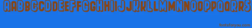 Lisätietoja Spacecard-fontista Spacecard-fontti – ruskeat fontit sinisellä taustalla