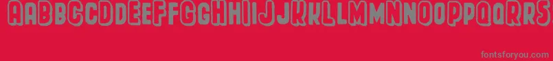 Spacecard Font – Gray Fonts on Red Background