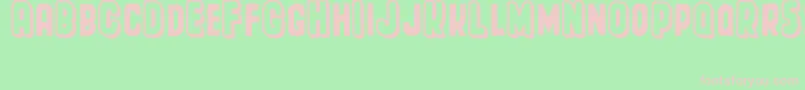 Spacecard Font – Pink Fonts on Green Background