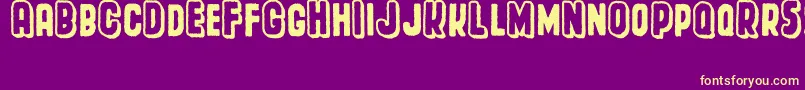 Spacecard Font – Yellow Fonts on Purple Background