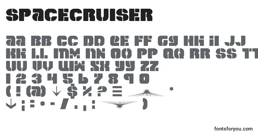 Шрифт Spacecruiser (141547) – алфавит, цифры, специальные символы