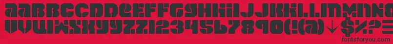 spacecruiser Font – Black Fonts on Red Background