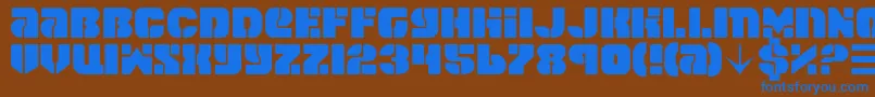 spacecruiser Font – Blue Fonts on Brown Background