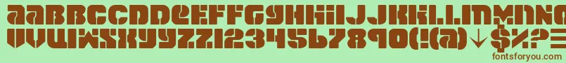 spacecruiser Font – Brown Fonts on Green Background