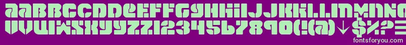 spacecruiser Font – Green Fonts on Purple Background