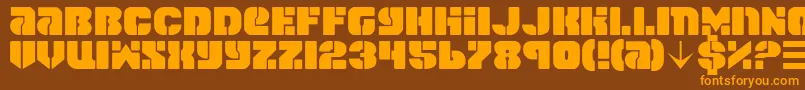 spacecruiser Font – Orange Fonts on Brown Background