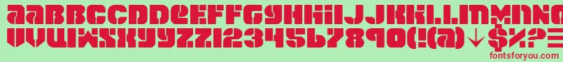 spacecruiser Font – Red Fonts on Green Background