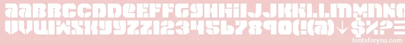 spacecruiser Font – White Fonts on Pink Background