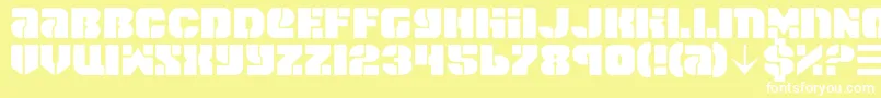 spacecruiser Font – White Fonts on Yellow Background