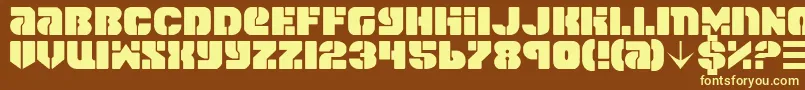 spacecruiser Font – Yellow Fonts on Brown Background