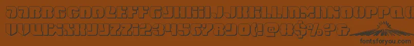 spacecruiser3d Font – Black Fonts on Brown Background