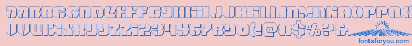 spacecruiser3d Font – Blue Fonts on Pink Background