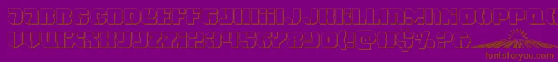 spacecruiser3d Font – Brown Fonts on Purple Background