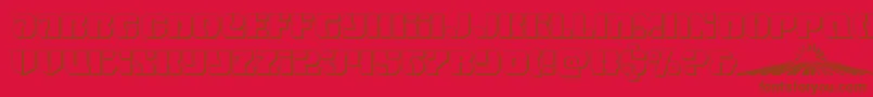 spacecruiser3d Font – Brown Fonts on Red Background