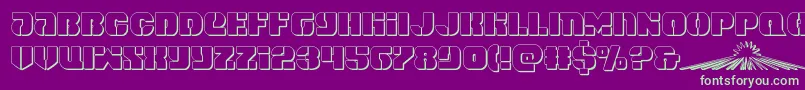 spacecruiser3d Font – Green Fonts on Purple Background