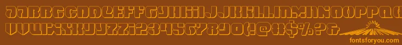 spacecruiser3d Font – Orange Fonts on Brown Background