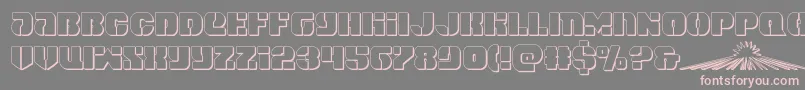 spacecruiser3d Font – Pink Fonts on Gray Background