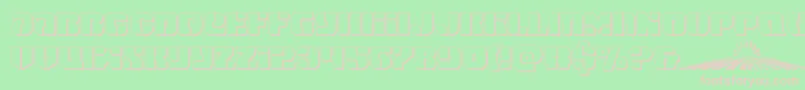 spacecruiser3d Font – Pink Fonts on Green Background