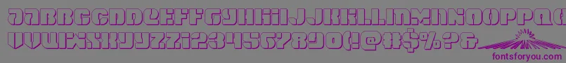 spacecruiser3d Font – Purple Fonts on Gray Background