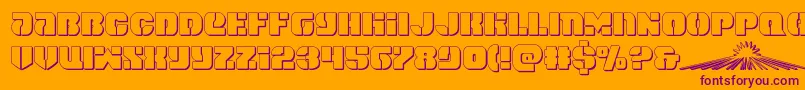 spacecruiser3d Font – Purple Fonts on Orange Background