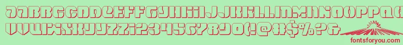 spacecruiser3d Font – Red Fonts on Green Background