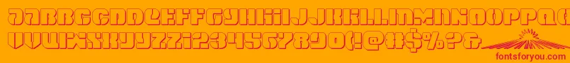 spacecruiser3d Font – Red Fonts on Orange Background