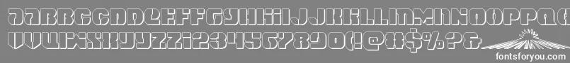 spacecruiser3d Font – White Fonts on Gray Background