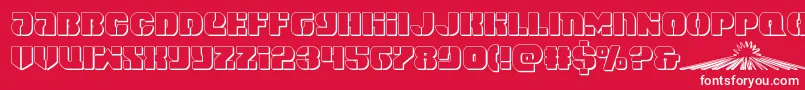 spacecruiser3d Font – White Fonts on Red Background