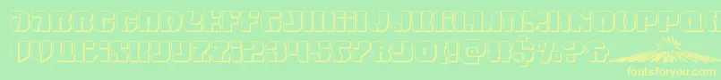 spacecruiser3d Font – Yellow Fonts on Green Background