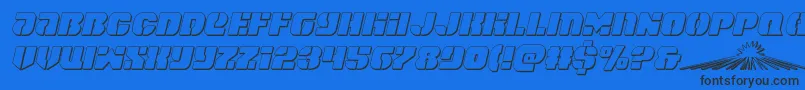 spacecruiser3dital Font – Black Fonts on Blue Background