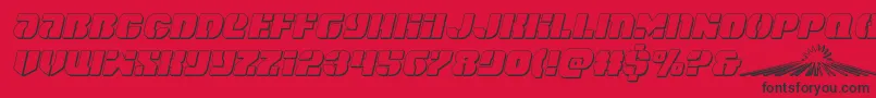 spacecruiser3dital Font – Black Fonts on Red Background