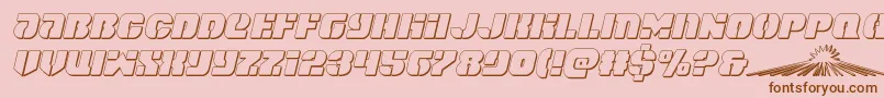 spacecruiser3dital Font – Brown Fonts on Pink Background