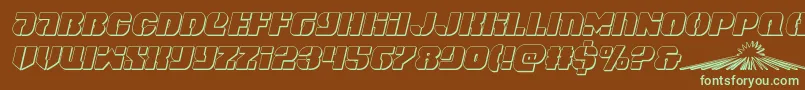 spacecruiser3dital Font – Green Fonts on Brown Background