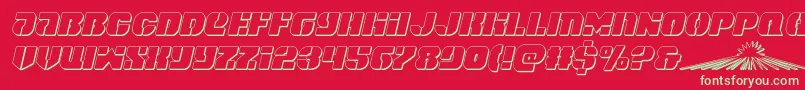 spacecruiser3dital Font – Green Fonts on Red Background