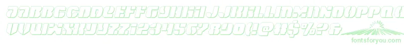 spacecruiser3dital Font – Green Fonts on White Background