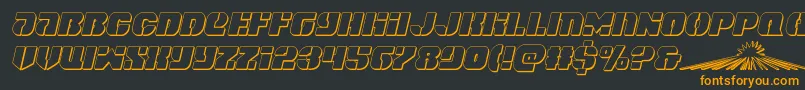 spacecruiser3dital Font – Orange Fonts on Black Background