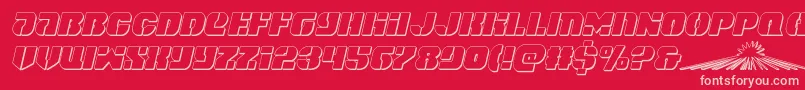 spacecruiser3dital Font – Pink Fonts on Red Background