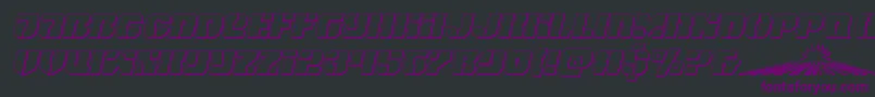 spacecruiser3dital Font – Purple Fonts on Black Background