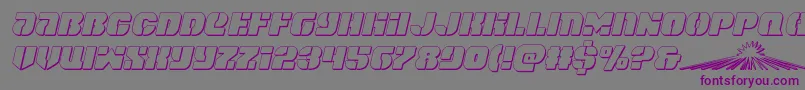 spacecruiser3dital Font – Purple Fonts on Gray Background