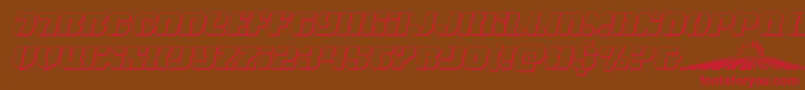 spacecruiser3dital Font – Red Fonts on Brown Background