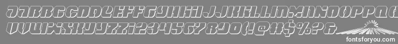 spacecruiser3dital Font – White Fonts on Gray Background