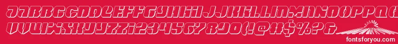 spacecruiser3dital Font – White Fonts on Red Background