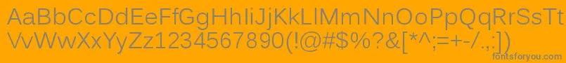 Kalinga Font – Gray Fonts on Orange Background