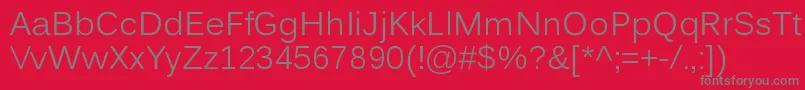 フォントKalinga – 赤い背景に灰色の文字