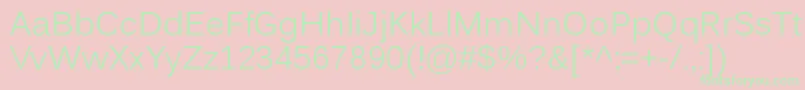 Kalinga Font – Green Fonts on Pink Background