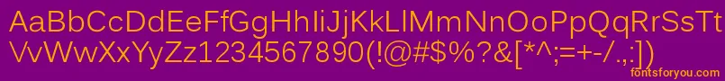 Kalinga Font – Orange Fonts on Purple Background