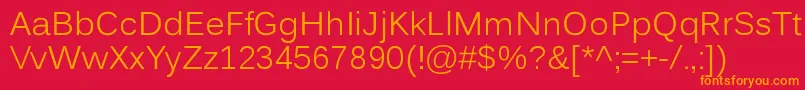 Kalinga Font – Orange Fonts on Red Background