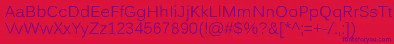 Kalinga Font – Purple Fonts on Red Background