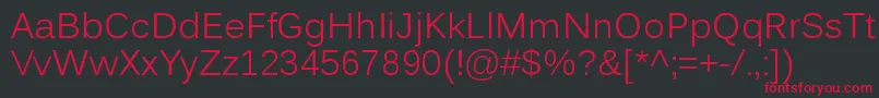 Kalinga Font – Red Fonts on Black Background