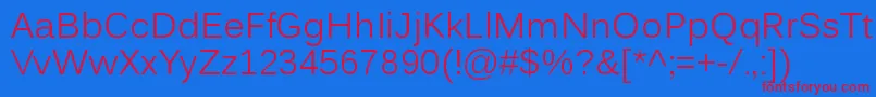 Kalinga Font – Red Fonts on Blue Background